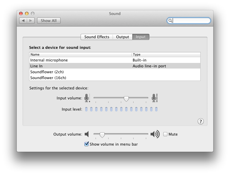 Mac Sound Preferences